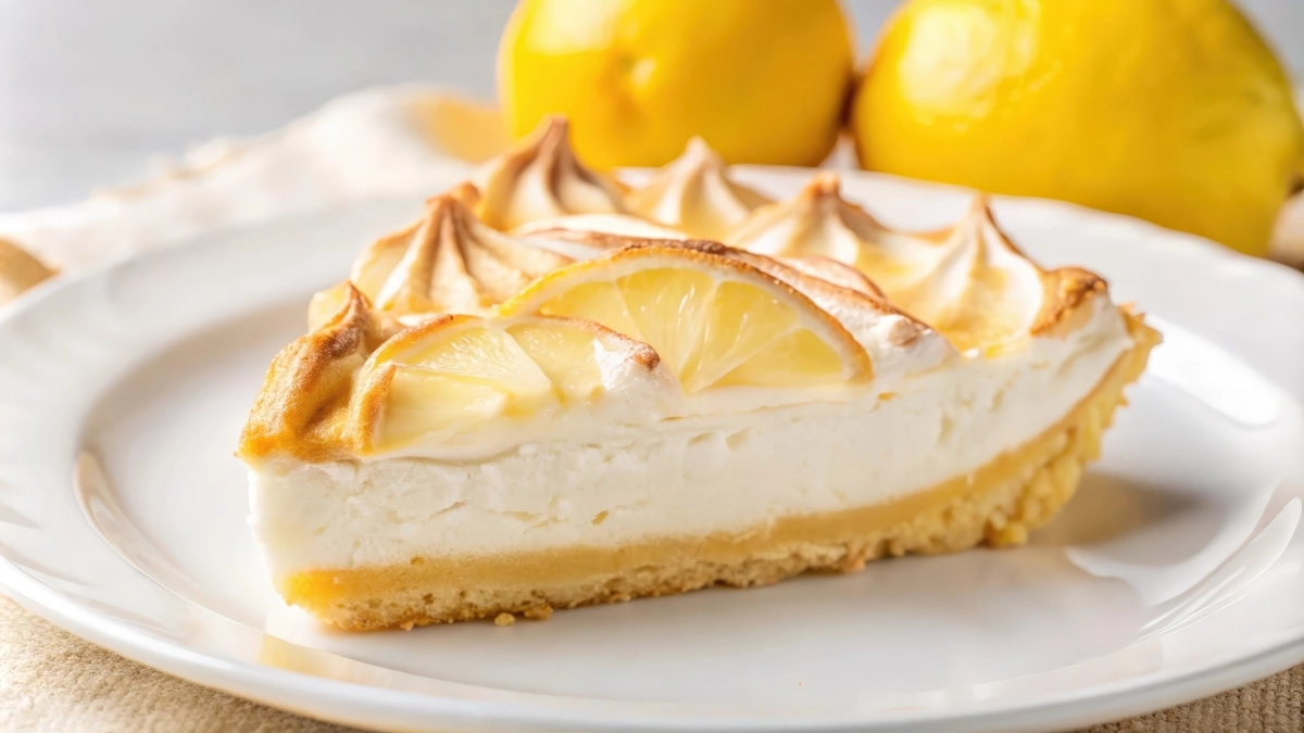 Фото Лимонный пирог с меренгой