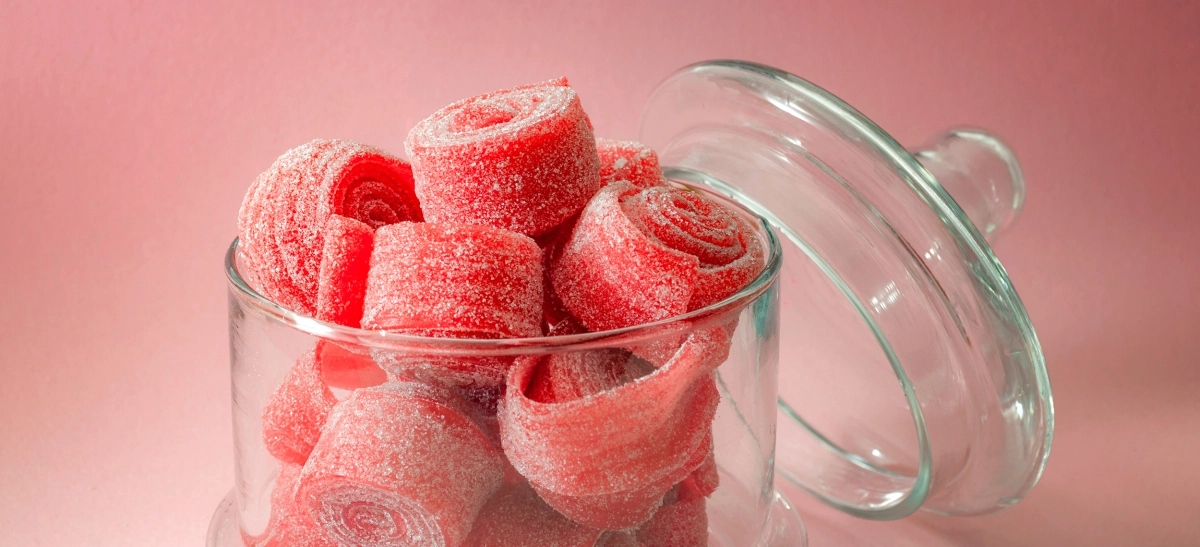 Фото Клубничная шипучая конфета