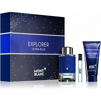 Montblanc Explorer Ultra Blue набор: парф. вода, 100 мл + парф. вода, 7.5 мл (мини) + дезодорант, 75 мл