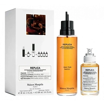 Maison Margiela Jazz Club набор: т.вода, 30 мл + т.вода, 100 мл (сменный объем)