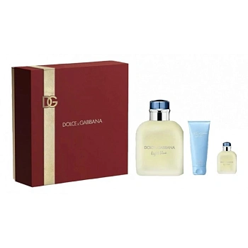 DOLCE & GABBANA Light Blue Pour Homme набор: т.вода, 75 мл + т.вода, 4,5 мл + гель для душа, 50 мл