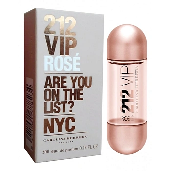 CAROLINA HERRERA 212 VIP Rose парфюмерная вода, 5 мл (миниатюра)