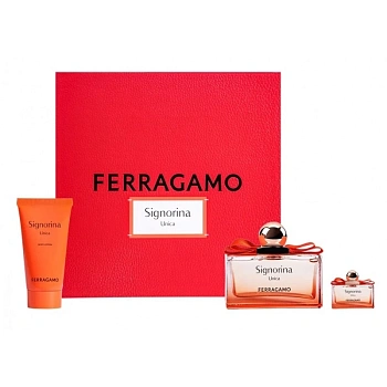 Salvatore Ferragamo Signorina Unica набор: парф. вода, 100 мл + парф. вода, 5 мл + лосьон д/тела, 50 мл Salvatore Ferragamo Signorina Unica набор: парф. вода, 100 мл + парф. вода, 5 мл + лосьон д/тела, 50 мл