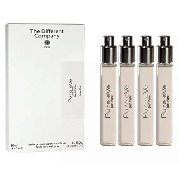 The Different Company Pure eVe дорожный набор: парф. вода, 7,5 мл x 4 (сменный объем) The Different Company Pure eVe дорожный набор: парф. вода, 7,5 мл x 4 (сменный объем)