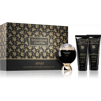 AFNAN Souvenir Desert Rose набор: парф. вода, 100 мл + гель д/душа, 100 мл + лосьон д/тела, 100 AFNAN Souvenir Desert Rose набор: парф. вода, 100 мл + гель д/душа, 100 мл + лосьон д/тела, 100