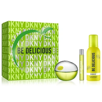 DKNY Be Delicious набор: парф. вода, 100 мл + парф. вода, 15 мл + мусс д/тела, 150 мл DKNY Be Delicious набор: парф. вода, 100 мл + парф. вода, 15 мл + мусс д/тела, 150 мл