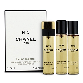 Chanel N°5 туалетная вода, 3 x 20 мл (сменный флакон)