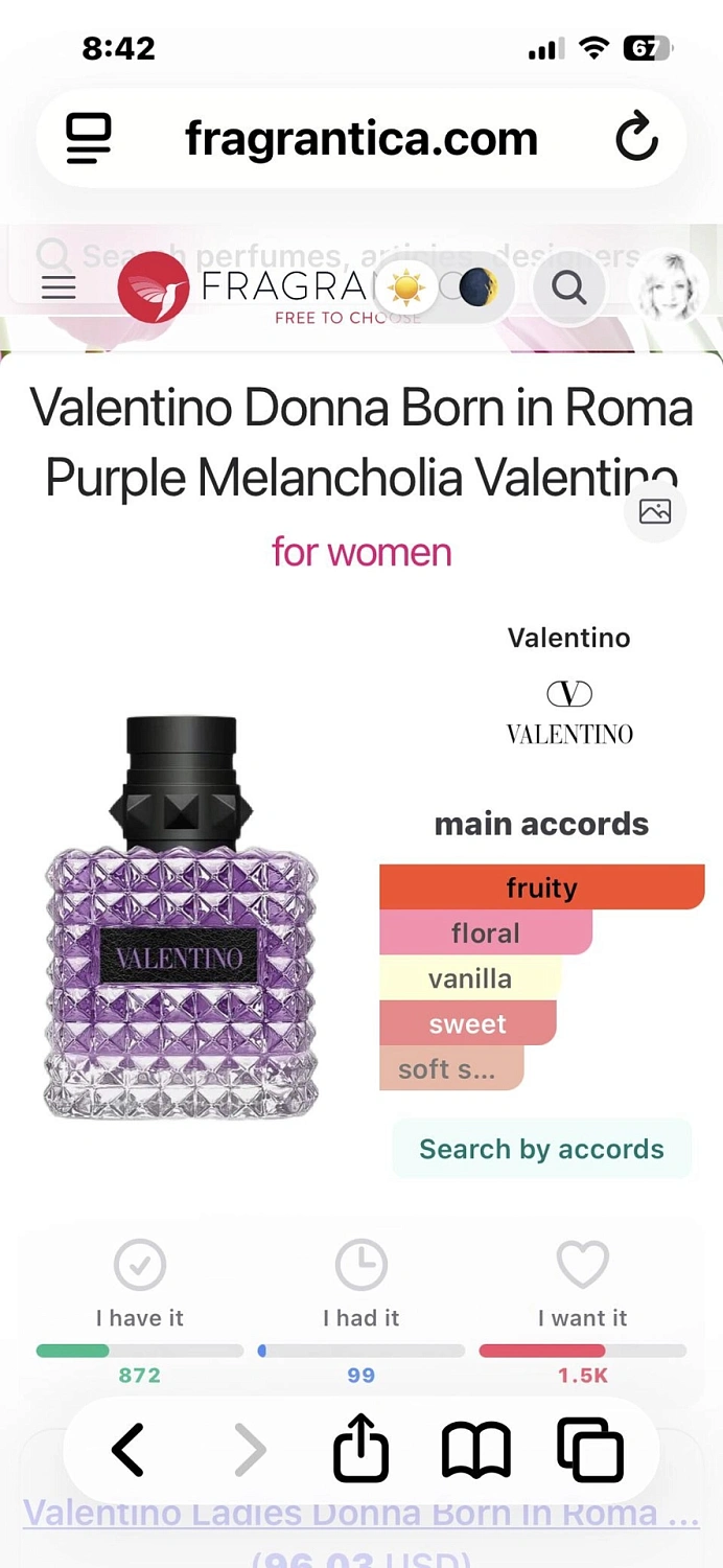 Valentino Donna Born in Roma Purple Melancholia