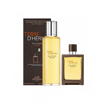 Terre d'Hermes Eau Intense Vetiver набор: парф. вода, 30 мл + парф. вода, 125 мл (сменный объем) Terre d'Hermes Eau Intense Vetiver набор: парф. вода, 30 мл + парф. вода, 125 мл (сменный объем)