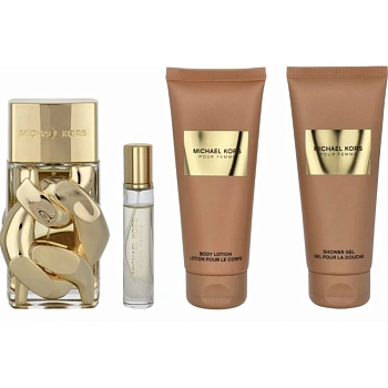 Michael Kors Pour Femme набор: парф.вода, 100 мл + парф.вода, 10 мл + гель д/душа, 100 мл + лосьон д/тела, 100 мл